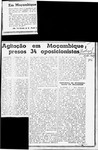 Agitação em Moçambique; presos 34 oposicionistas, 1959 Mar